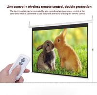 Écran de projection portable électrique 100 pouces 16:9 HD 4K en tissu blanc mat pour utilisation en intérieur/extérieur pour cinéma maison