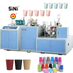 Sini 35-45 miếng/phút dùng một lần 6-16oz Cốc giấy làm tay áo hình thành máy đóng