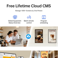 Écran d'affichage numérique pour vitrine 43/49/55/65/75/86 pouces, 3500 nits, haute luminosité, Android, sur pied, animation, CMS basé sur le cloud