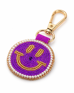 Sstringz Custom Handmade Beaded Smiley Face Keychain Trendy Decorative <b>Bag</b> Charm Wholesale Gift <b>Key</b> <b>Ring</b> for Retail Promotion - Product Image 2