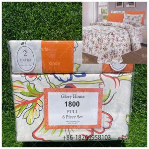 ผ้าปูที่นอน6ชิ้น<span class=keywords><strong>แบบ</strong></span>นับด้วยด้าย1800ผ้าไมโครไฟเบอร์ขนาดเต็มจำนวน6ชิ้น - Product Image 1