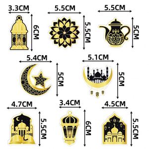 80 pièces de confettis de fête du Ramadan en forme de château islamique, en papier, pour la célébration de l'Aïd, accessoires photo et décoration - Product Image 4