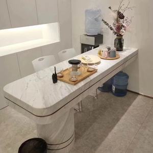 Goldtop Stone's ODM/OEM Volakas White <b>Marble</b> Slabs Polished Finish Modern Waterproof for Kitchen Countertops Hotel Flooring Wall - Product Image 5