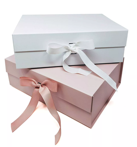 Custom Design Luxury Rigid Cardboard Paper Packaging Ribbon Folding Clothes Magnetic Gift Boxes For Packaging