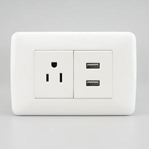 Interruptores y Enchufes de Pared Estándar de EE. UU. y UE de 118*72 mm, 15 A, 125 V, con Puertos USB A y C para México, Colombia, Perú, Venezuela - Product Image 3