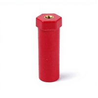 Isolateur rouge haute résistance - Support d'isolation hexagonal à écrou pour énergie nouvelle basse tension, poteau d'isolation ignifuge