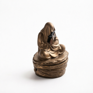 Quemador de Incienso de Cerámica Bronceado Retro, Porta Incienso de Buda, Decoración Zen Hecha a Mano para Escritorio, Difusor Aromático - Product Image 1