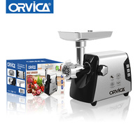 ORVICA Hachoir à viande manuel portable multifonction en acier inoxydable avec moteur en cuivre pur 3300W, machine à saucisses ORM-3588