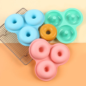 DIY Silikon 4-Zoll Runde 3-Fach Kuchenform & Backblech Multifunktionales Ofenfestes Backwerkzeug - Product Image 2