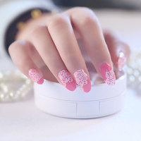 Autocollants adhésifs pour ongles, 16 pièces, pour Nail Art, mode, fleur rouge, crâne, effrayant, Design, enveloppe, Halloween