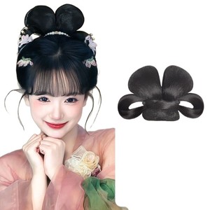 Peluca Hanfu para mujer, moño de una pieza, accesorio para el cabello estilo dinastía Tang, para disfraz antiguo - Product Image 5