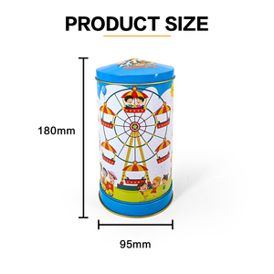 JYB parc d'attractions thème musical boîte à bonbons coloré stockage en métal chocolat/biscuit/sucre conteneur cadeau prêt en gros - Product Image 3