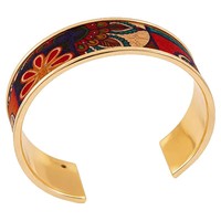 YL Bracelet jonc ouvert en fer électroplaqué, motif floral coloré, haut de gamme, unisexe, style Ins, tendance européenne et américaine, le plus vendu