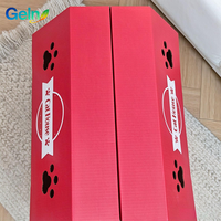 Maison pour chat pliable en carton ondulé avec logo personnalisé et griffoir pour chats d'intérieur, chatons, jeu et sommeil, emballage inclus