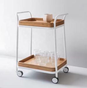 Better Home Petit chariot utilitaire de bar de cuisine mobile <span class=keywords><strong>sur</strong></span> roues Plateau en bois <span class=keywords><strong>Table</strong></span> d'appoint <span class=keywords><strong>Table</strong></span> d'appoint Chariot mobile avec <span class=keywords><strong>table</strong></span> d'appoint - Product Image 5