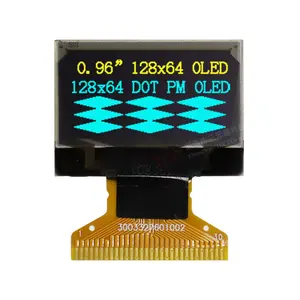 0.96 inç pasif matris oled ekran ssd1306 sürücü 128*64 sarı-mavi lcd modülü