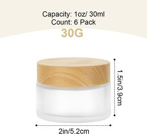 Frascos de Plástico Ecológicos de 150g 250g 500g con Tapa de Bambú, Envase de 8oz para Cosméticos, Color Ámbar Esmerilado Transparente, para Manteca Corporal - Product Image 2
