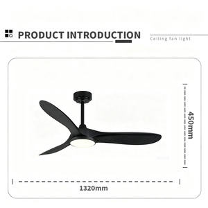 <span class=keywords><strong>Ventilateur</strong></span> de <span class=keywords><strong>plafond</strong></span> moderne de 52 pouces <span class=keywords><strong>avec</strong></span> <span class=keywords><strong>lumière</strong></span> et télécommande, moteur BLDC <span class=keywords><strong>silencieux</strong></span> pour salon - Product Image 2