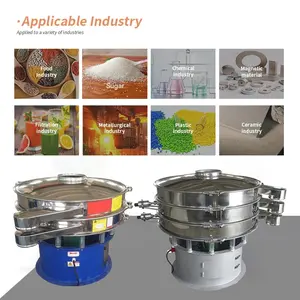 450 Wheat Flour Powder Sifter Machine Stainless Steel Round Vibrating Sieve For Food Industry