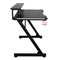 Mobilier de bureau personnalisé Bureau de jeu Mesa Bureau de jeu ergonomique en métal noir Bureaux de jeu en fibre de carbone