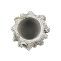 Pot de fleurs en béton minimaliste moderne de petite taille pour plantes succulentes, pour l'intérieur et l'extérieur
