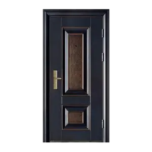 מחיר זול אבטחה פלדה דלת מתכת קליע הוכחה כניסה ראשית דלתות כניסה כניסה לבית