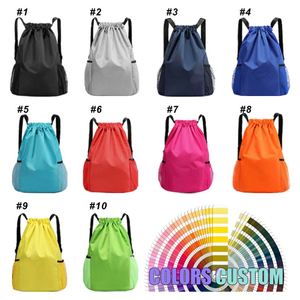 Logo Cross-Border Custom <b>Backpacks</b> Oxford Waterproof Gym Sports Basketball <b>Drawstring</b> Storage Bag - Product Image 2