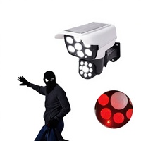 Nouvelle Caméra de Sécurité Factice Murale à Double Tête LED, Alimentée par Énergie Solaire, avec Détecteur de Mouvement Intelligent à Induction Corporelle, Étanche pour Extérieur