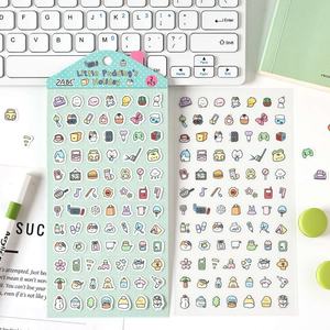 Pegatinas troqueladas autoadhesivas de PET de doble material, pequeñas, con diseño de pudín y dibujos animados bonitos, para decoración de diario y pequeñas decoraciones. - Product Image 3