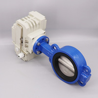 Katup Kupu-Kupu Tipe Wafer Elektrik D971X-16Q Soft-Seated Modulating Actuated Stainless Steel Air DN40-DN150
