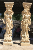 Matériau de construction Pierre naturelle Marbre romain Piliers de colonne Sculpture de jardin