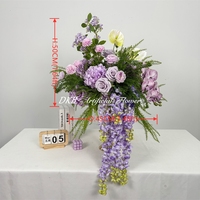Boule de fleurs bleue de luxe de 60 cm de haute qualité, idéale pour les centres de table de mariage, la décoration de la maison, des hôtels, des villas et des fêtes - Vente chaude