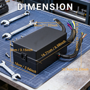 CE Certified 12v Automotive Pre-Wired Fuse Relay Box 8 Slots Relay Holder 12 Slots Blade Fuse Distribution <b>Block</b> for Car Marine - Product Image 4