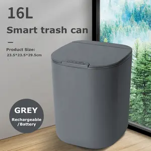 Modern Sensor Induction Design Dry Wet Depart Battery Smart Waste Bin Automatic Trash Can