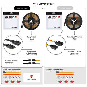 Новейшие продукты DC24V 2700k до 6500k 640 светодиодов/<span class=keywords><strong>m</strong></span> регулируемые с регулируемой яркостью двойные белые Cob Cct светодиодные полосы - Product Image 5