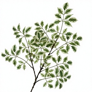 Feuilles de glycine artificielles peintes en bois pour décoration intérieure et extérieure de mariage, arrangement floral salon - Product Image 4
