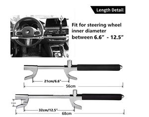 Verrouillage manuel antivol pour volant de voiture, verrouillage universel pour fourgonnette, sécurité antivol, verrouillage rétractable robuste - Product Image 2