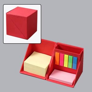 Wsy455 2025 ชุดกระดาษโน้ตแบบลูกบาศก์พร้อมที่ใส่ปากกา ดีไซน์ใหม่ตามสั่ง สำหรับโปรโมชั่น พร้อมสติกเกอร์โน้ต พิมพ์โลโก้ บรรจุกล่อง - Product Image 6