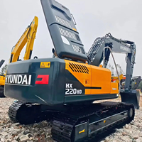 Excavatrice Hyundai R485 d'occasion, 22 tonnes, grande pelle sur chenilles, équipement lourd remis à neuf pour opérations minières intensives