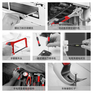 Juego de herramientas manuales Ximeng de 104 piezas, kit de reparación para el hogar con llaves de vaso de 1/4 pulgada, alicates, destornilladores y caja de herramientas para reparaciones domésticas - Product Image 4