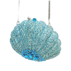 Bolso de Mano de Diamantes con Diseño de Concha Novedoso para Mujer, Bolso de Noche de Cristal de Lujo, Bolso de Mano Clásico y Elegante con Pedrería Brillante para Fiesta - Product Image 2