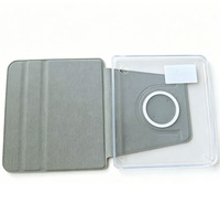 Casing Kobo Magnetik Desain Khusus dengan Stand Putar, Casing E-Reader Transparan dengan Penutup Belakang Keras untuk Kobo Clara BW 6" Libra Color 7 Inch