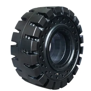 Good quality black solid tyre for Solid Wheel Loader Tirese 23.5-25 20.5-25
