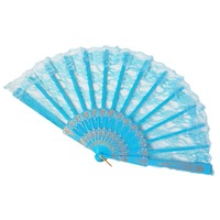 Éventail de mariage vintage double couche en stock avec technique peinte pour le nouvel an chinois Éventail en dentelle d'os en plastique de couleur en option