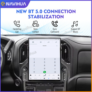 Navihua 128GB 15.6Inch 2K Xe Đài Phát Thanh Stereo Đầu Đơn Vị Nâng Cấp T-Phong Cách Màn Hình Cảm Ứng Cho Chevrolet Silverado/GMC Sierra 2019-2021 - Product Image 5