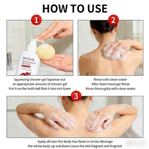 Gel Douche Corps Anti-Âge à la Grenade OEM ODM 500ml Éclaircissant Nourrissant Hydratant Nettoyage Doux pour Femmes Tous Types de Peau - Product Image 5