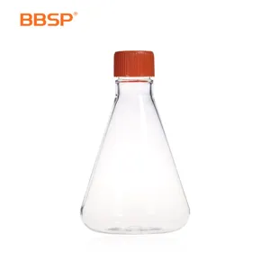 125ml Transparent Polypropylene Graduated Wide Neck Screw Cap Conical Flask