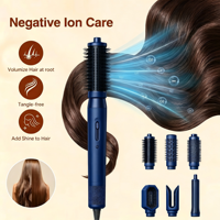 Estilizador de Cabello 6 en 1, 1200W, Iónico de Alta Velocidad, Multifuncional con Rizadores, Secador de Pelo, Cepillo para un Cabello sin Frizz