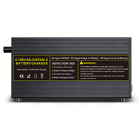 Chargeur de batterie au lithium et au plomb réglable en tension et en courant 0-100V 0-20A, alimentation 12V 24V 48V 60V 72V 96V 20A