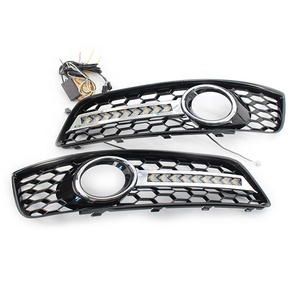 <span class=keywords><strong>Calandre</strong></span> antibrouillard avec feu LED, grille avant en nid d'abeille pour <span class=keywords><strong>Audi</strong></span> <span class=keywords><strong>A3</strong></span>, <span class=keywords><strong>2007</strong></span>, 2008, 2009, 2010, 2011, 2012 - Product Image 4